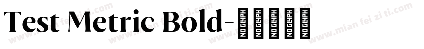 Test Metric Bold字体转换